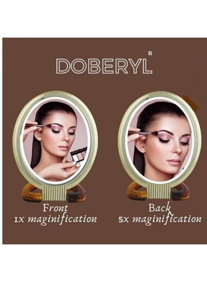 مرآة مكياج دائرية بقاعدة ثابتة، تصميم أنيق، –رفيقك المثالي للمكياج والعناية اليومية مرآة طاولة للتجميل والعناية الشخصية (18*11 سم) - Image 4